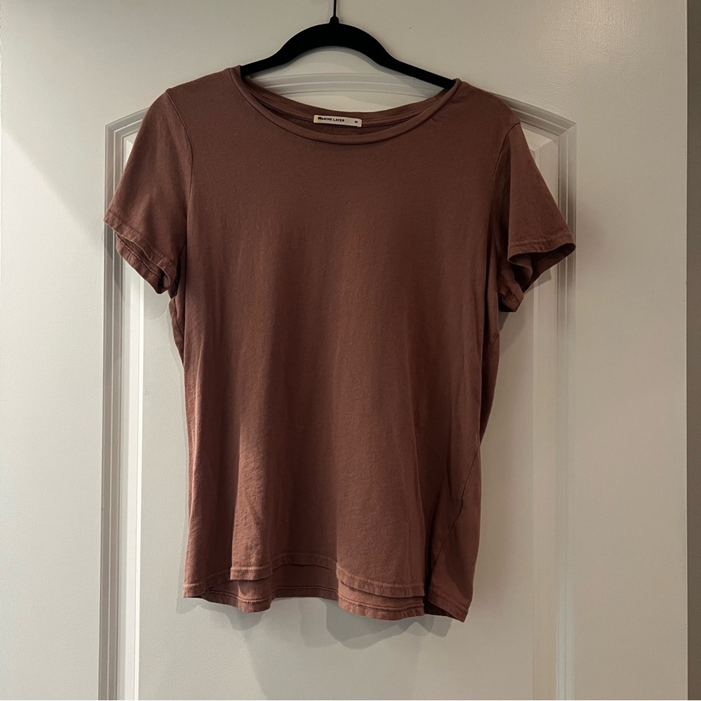 *SOLD* NWOT Marine Layer Short Sleeve Tee in Brown